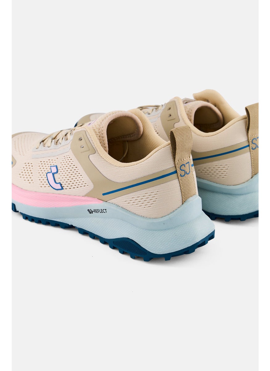 SJ Women Lace Up Running Shoes, Beige  - Image 2