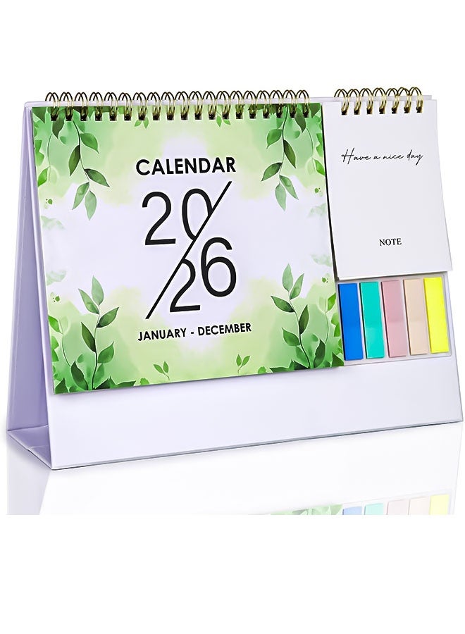 تقويم مكتبي 2026 تقويم مكتبي صغير قائم قابل للقلب - 2026 تقويم مكتبي شهري لمدة 12 شهرًا - Image 1