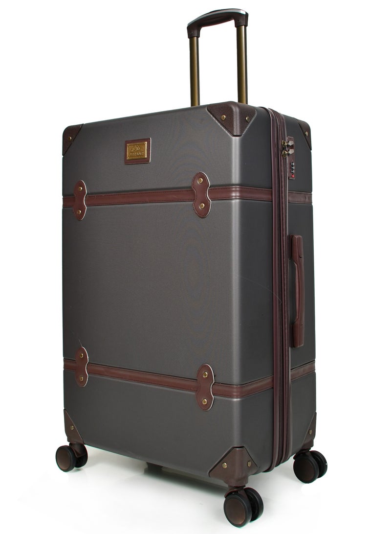 مورانو حقائب سفر كلاسيكية مورانو 4 قطع بعجلات دوارة وقفل أمان مقاسات : 28''-24''-20''-14 أنش لون (رمادي) - Image 3