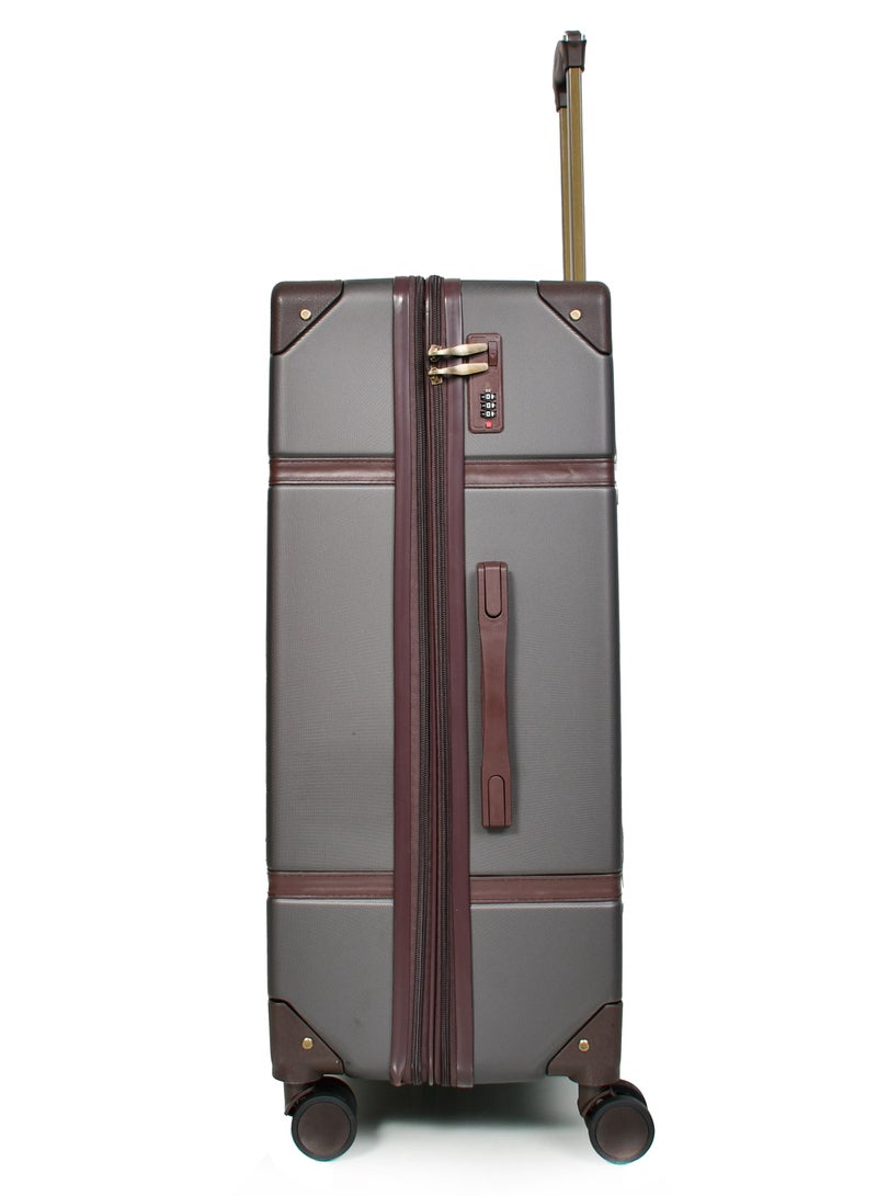 مورانو حقائب سفر كلاسيكية مورانو 4 قطع بعجلات دوارة وقفل أمان مقاسات : 28''-24''-20''-14 أنش لون (رمادي) - Image 5