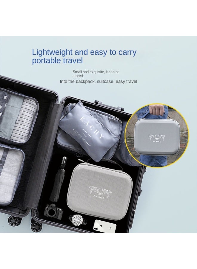 Portable Camera Storage Case for DJI Mini 2/SE - Waterproof Leather Accessory Box with Soft Velvet Lining, Shockproof Hard Shell Design, Perfect Fit for Safe Protection - Image 5