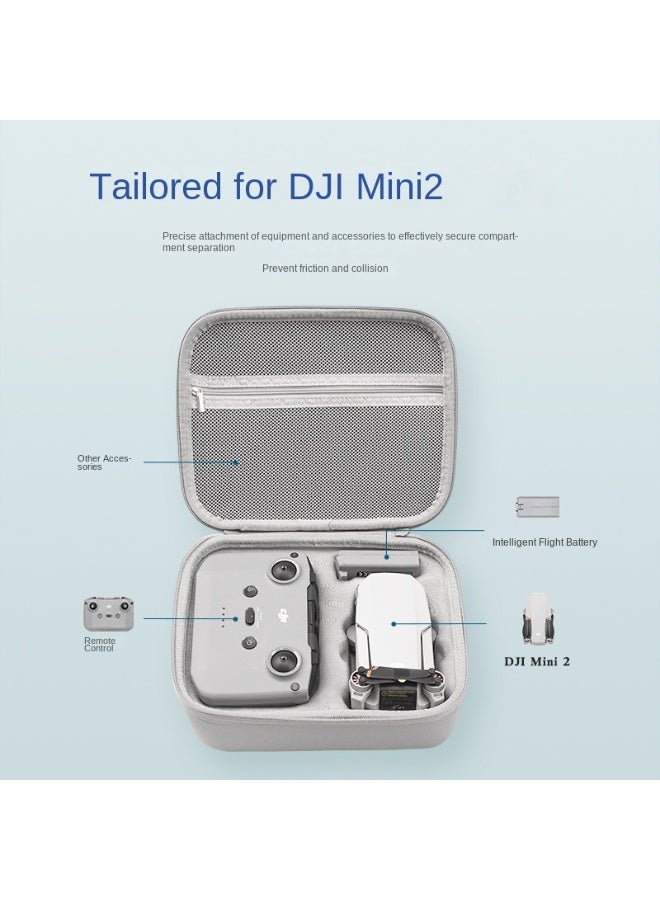 Portable Camera Storage Case for DJI Mini 2/SE - Waterproof Leather Accessory Box with Soft Velvet Lining, Shockproof Hard Shell Design, Perfect Fit for Safe Protection - Image 2