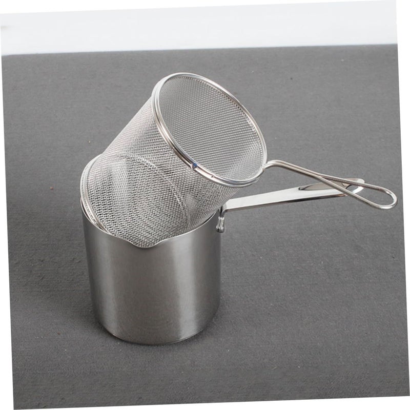 Stainless Steel Deep Fryer Pot With Basket Nonstick Skillet Small Frying Pan Easy To Use - Image 4
