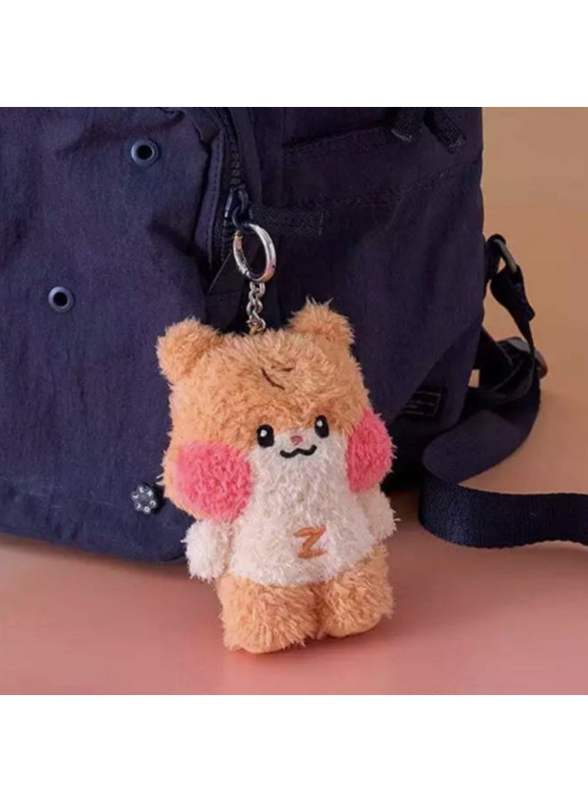 Kpop  Doll Keychain 12CM Zeroni Cartoon Cute Plush Doll Pendant Bag Accessories Key Ring ZhangHao HanBin Ricky Fans Gift-Color:BB-Size:12cm - Image 3