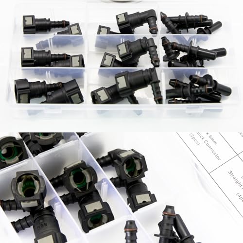 KRD PERFORMANCE 24PCS Assorted Fuel Line Quick Release Connector Kit SAE 789mm 949mm 989mm to 6mm - Image 1