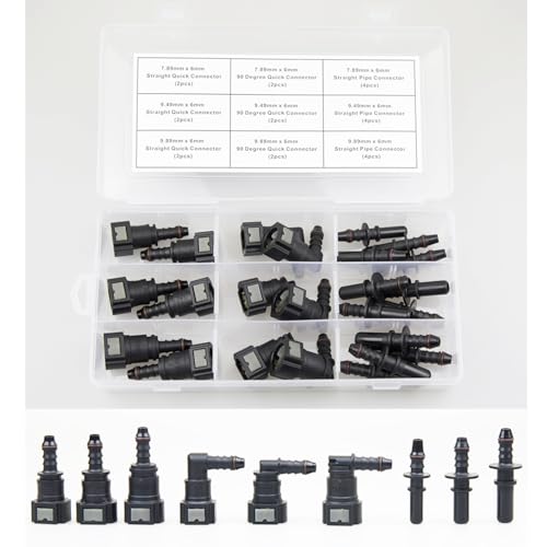 KRD PERFORMANCE 24PCS Assorted Fuel Line Quick Release Connector Kit SAE 789mm 949mm 989mm to 6mm - Image 3