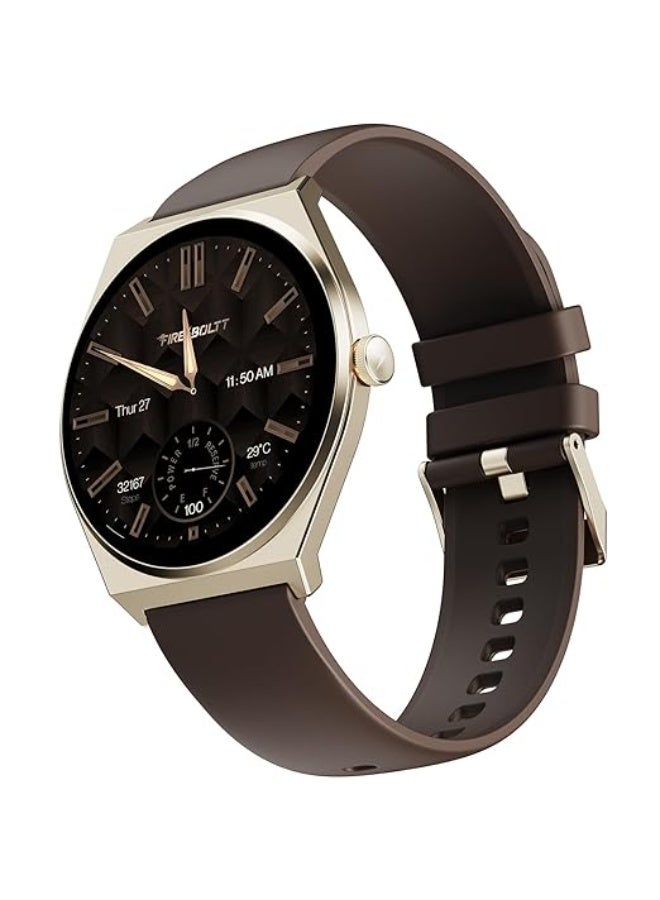 Fire-Boltt Legacy Luxury Round Smart Watch 1.43″ Super AMOLED,Bluetooth Calling,Wireless Charging,Voice Assistant,SpO₂ & Heart Rate Monitor,110+ Sports Modes, Metal Smart Watch for Men & Women - Black - Image 1