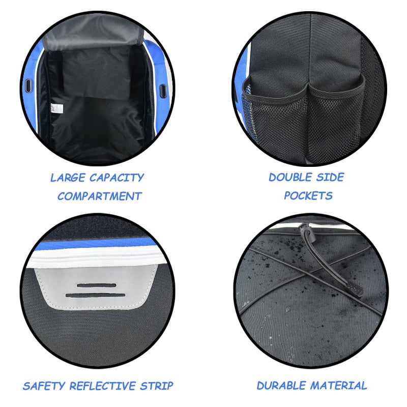 WOLT | Youth Baseball Bat Backpack - Bag for Baseball, Softball & T-Ball Equipment & Gear, Youth and Adults, with Holder for Bat, Helmet, Glove, & Shoes Compartment & Fence Hook (Blue) - Image 5