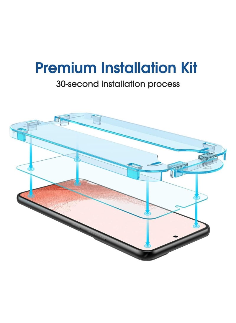 Amfilm - amFilm OneTouch & cam for Samsung Galaxy S22+ Screen Protector Tempered Glass (2+2 Pack) Case Friendly New - transparent - Image 1