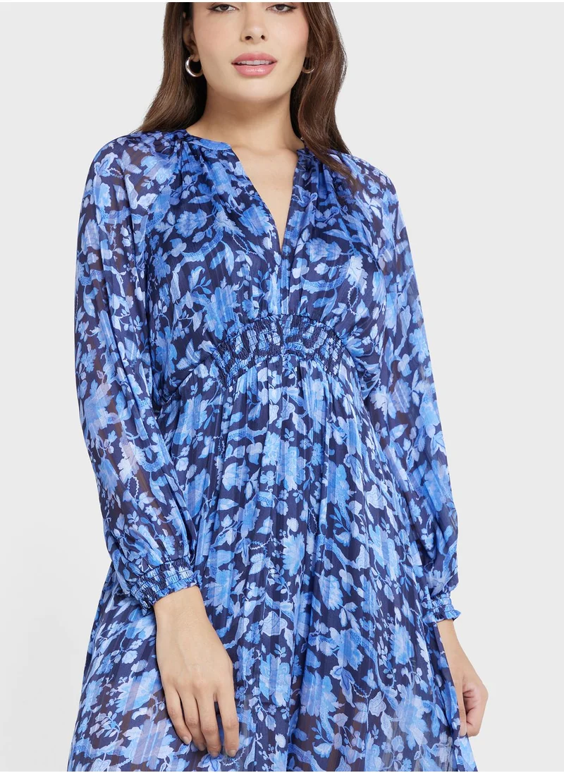 French Connection Floral Chiffon Dress