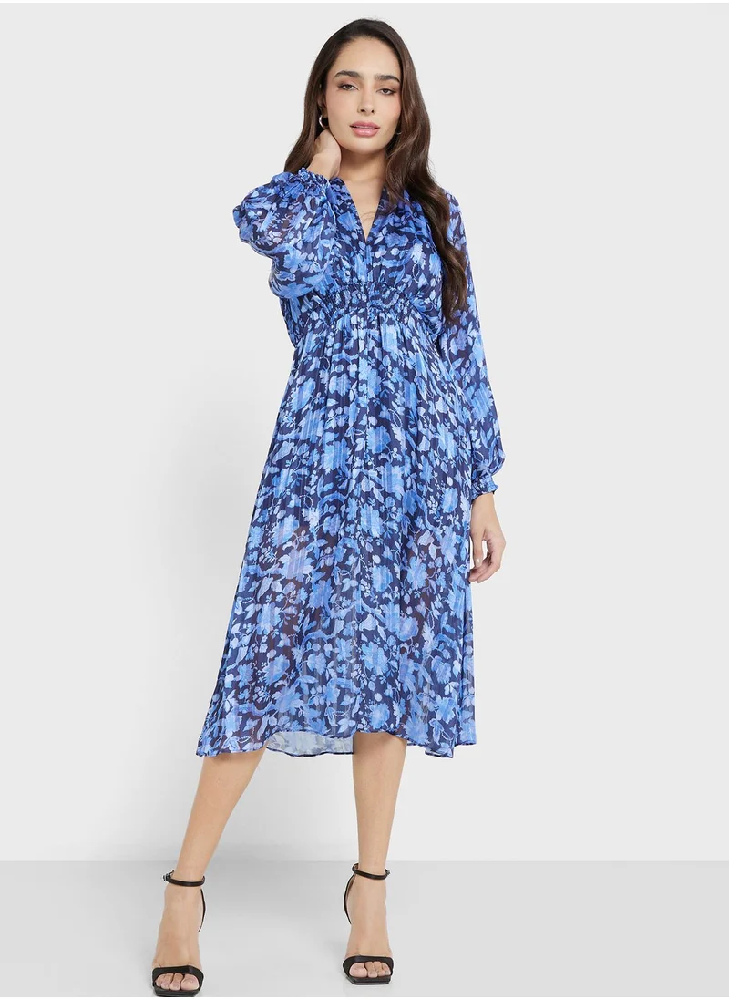 French Connection Floral Chiffon Dress