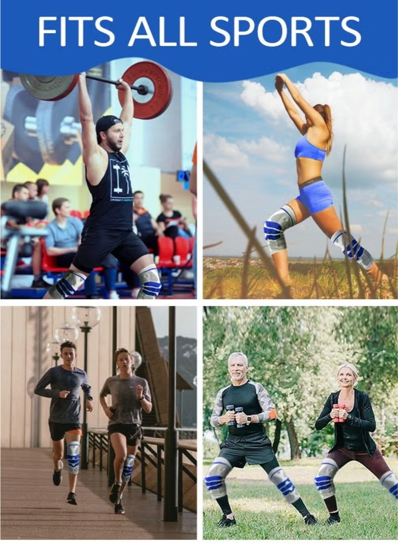 سوسيتي سيليكون امتصاص الصدمة دعم الركبة متعددة الأغراض الركبة دعم الركبة للرجال مريحة وقابلة للتنفس وسائد الركبة التي تخفف من ضغط الركبة - Image 2