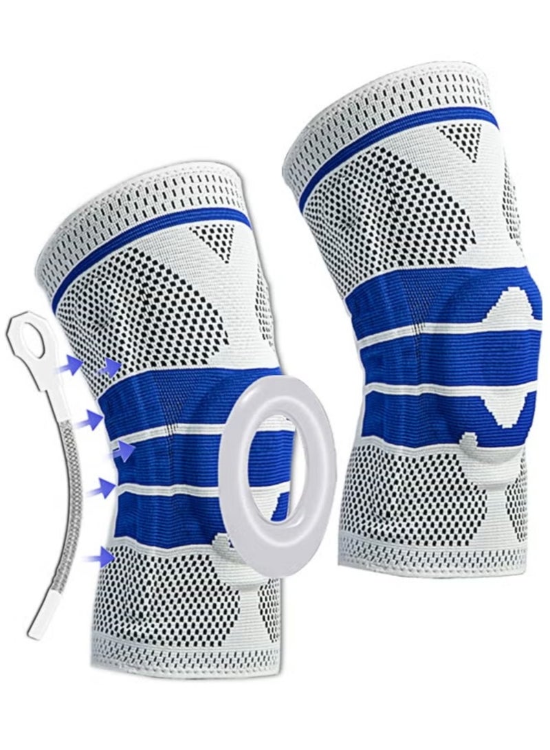 سوسيتي سيليكون امتصاص الصدمة دعم الركبة متعددة الأغراض الركبة دعم الركبة للرجال مريحة وقابلة للتنفس وسائد الركبة التي تخفف من ضغط الركبة - Image 1