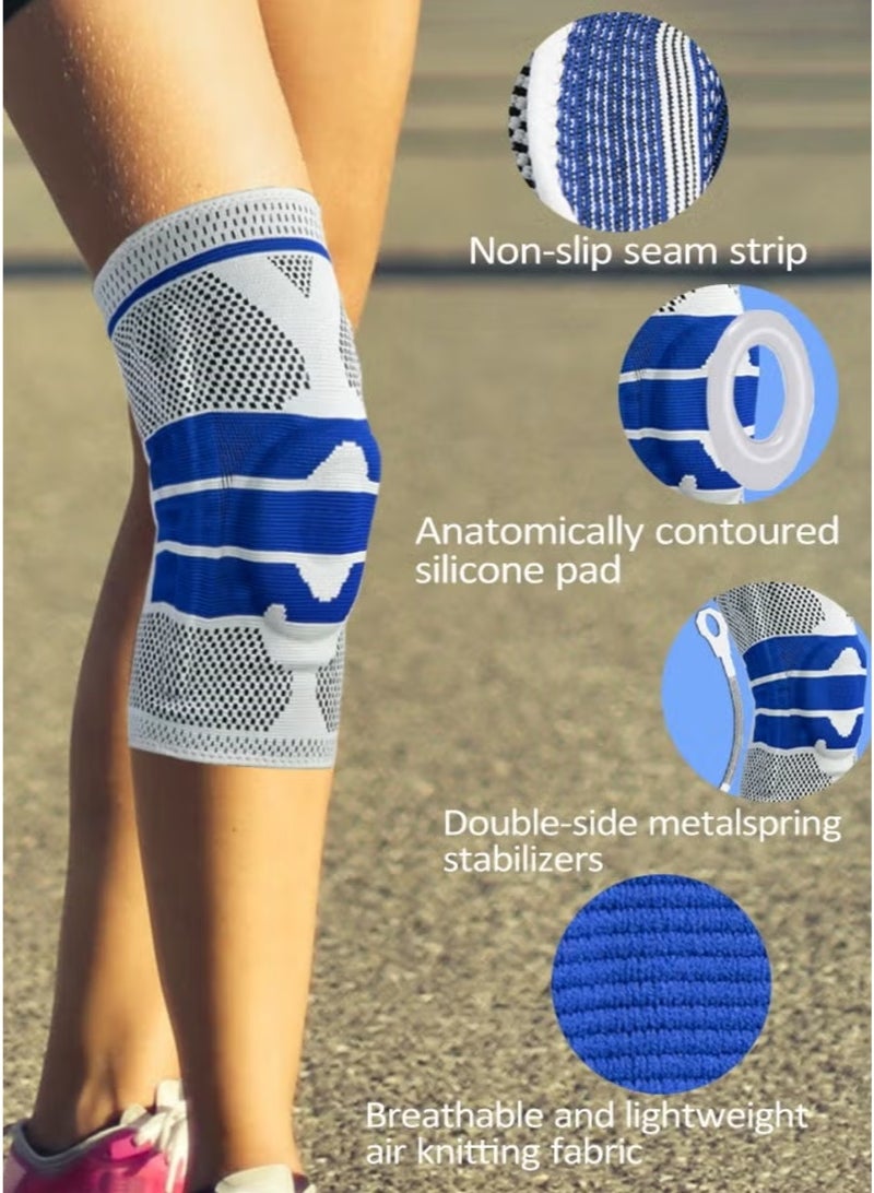 سوسيتي سيليكون امتصاص الصدمة دعم الركبة متعددة الأغراض الركبة دعم الركبة للرجال مريحة وقابلة للتنفس وسائد الركبة التي تخفف من ضغط الركبة - Image 5