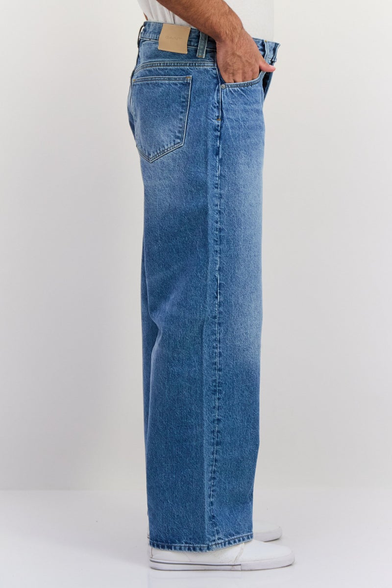 GANT Men Loose Fit Washed No Stretch Denim, Blue - Image 3