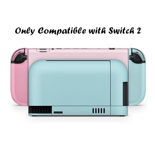 Tacky Design Pastel Pink Classic Skin Compatible with Nintendo Switch 2 Skin Wrap Cover, Colorwave Blocking for Nintendo Switch 2 Decal, Premium Vinyl 3M Full Wrap Decal (Switch 2 (2025)) - Image 5