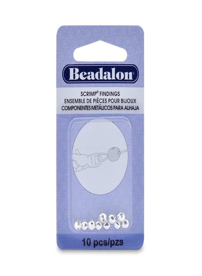 Beadalon Scrimp Finding, Round, 4.5 mm / .177 in, Silver Plated, 10 pc