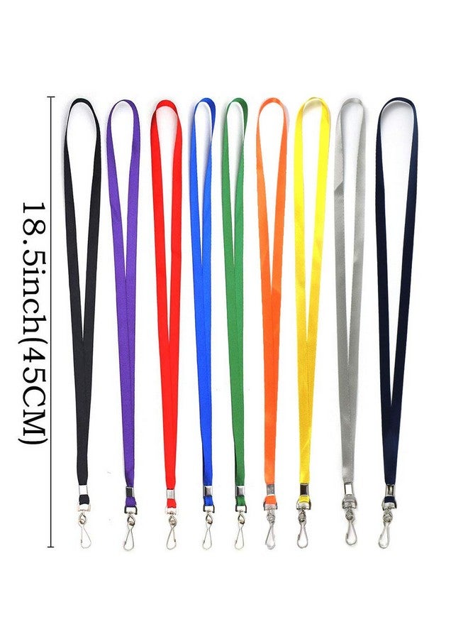 Beebel Black Lanyard Bulk Lanyards for Id Badges Flat Lanyard with Badge Clip Swivel Hook 50 Pack - Image 2