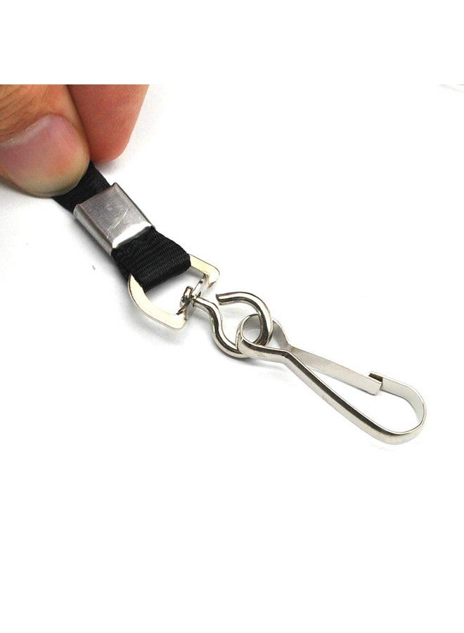 Beebel Black Lanyard Bulk Lanyards for Id Badges Flat Lanyard with Badge Clip Swivel Hook 50 Pack - Image 5