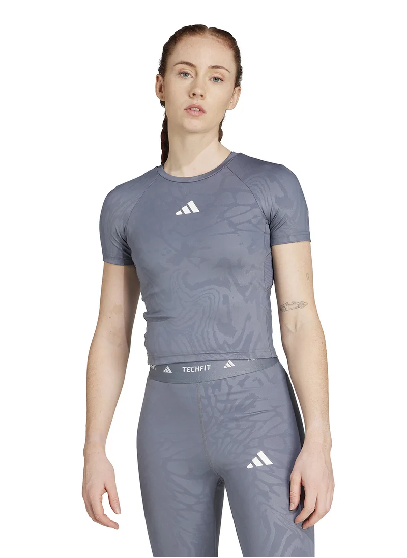 Adidas Techfit Printed T-Shirt