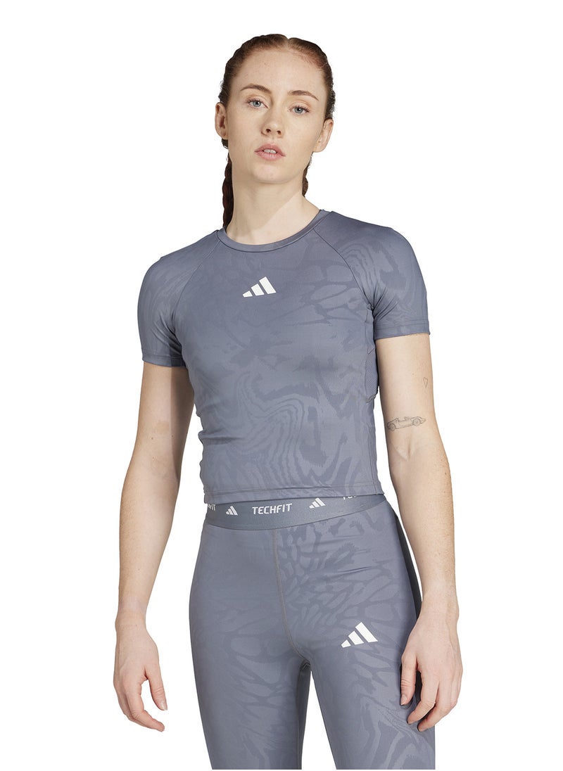 Adidas - Techfit Printed T-Shirt - Image 1