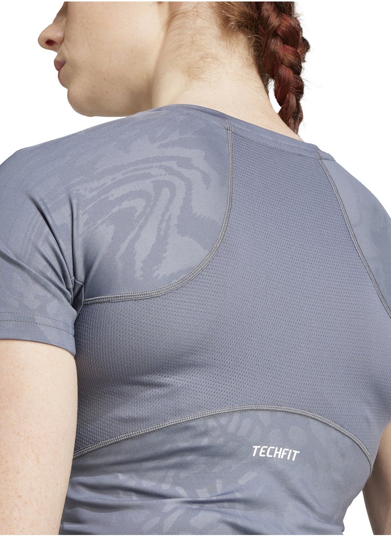 Adidas - Techfit Printed T-Shirt - Image 1