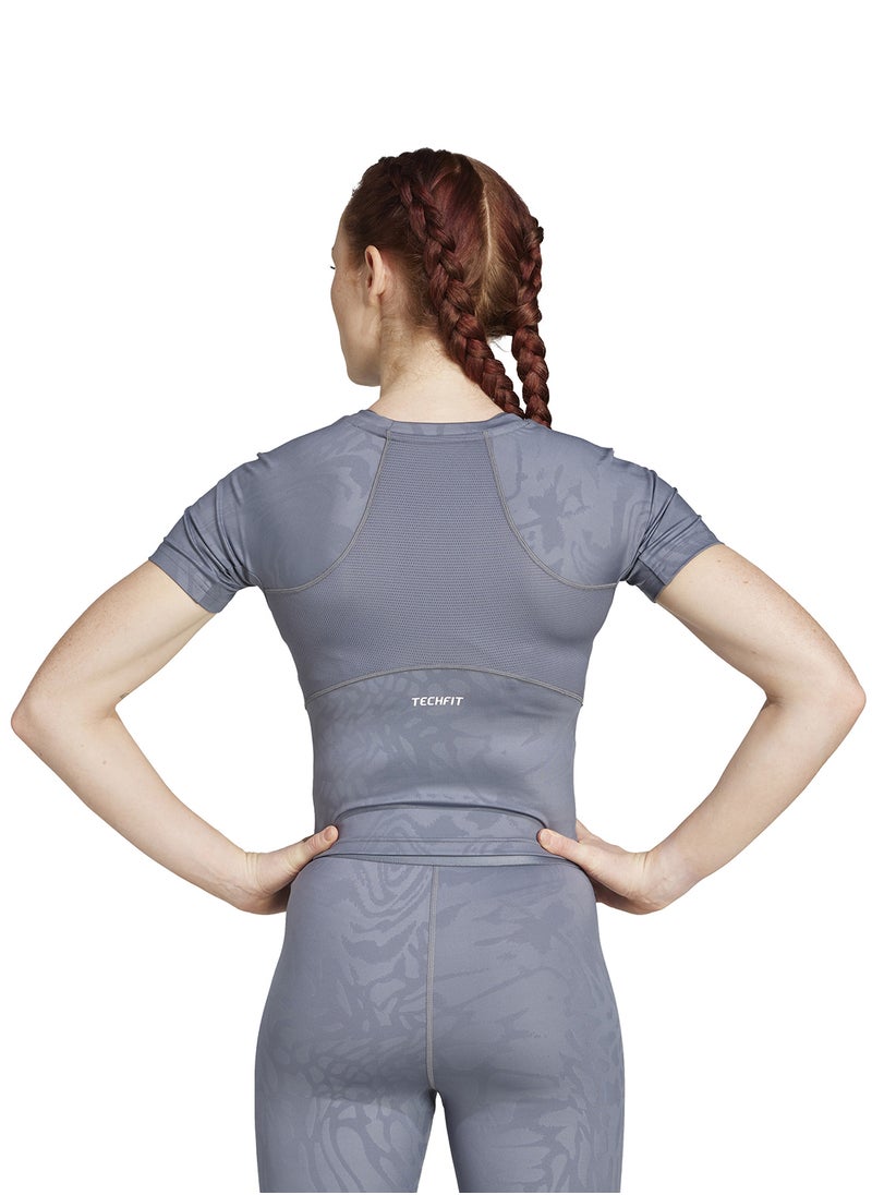 Adidas - Techfit Printed T-Shirt - Image 1