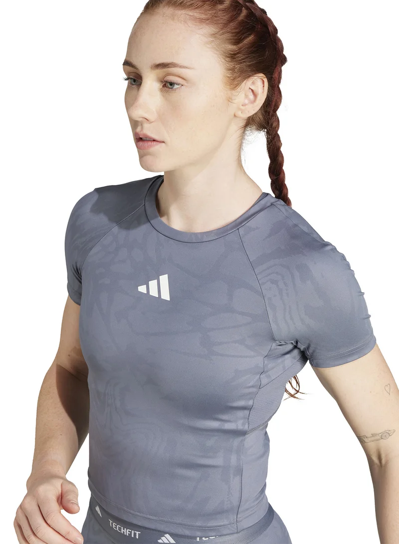 Adidas Techfit Printed T-Shirt