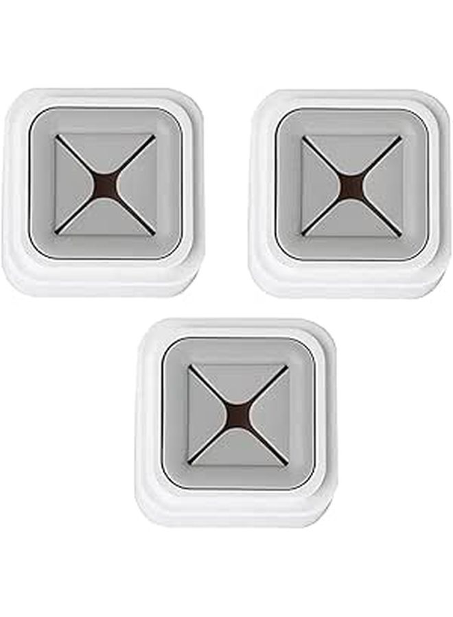 Self Adhesive Wall Towel Rack 3pcs Set Punch Free Gray Non Drill Bathroom Kitchen - Image 1