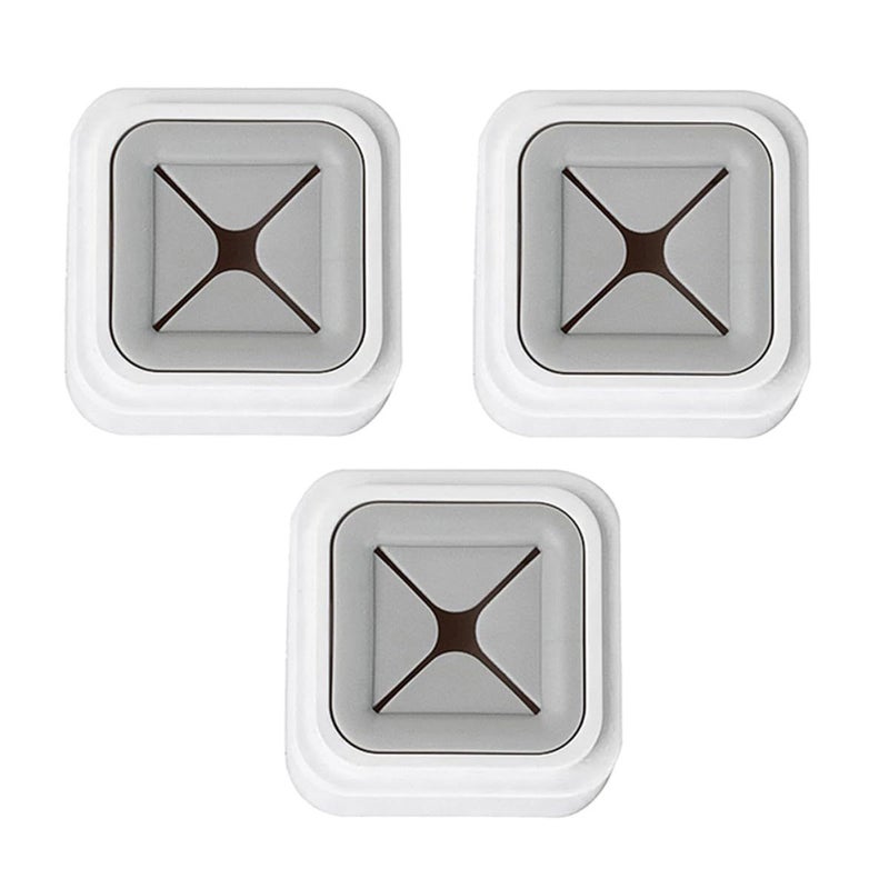 Self Adhesive Wall Towel Rack 3pcs Set Punch Free Gray Non Drill Bathroom Kitchen - Image 2