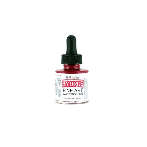 Dr. Ph. Martin's Hydrus Fine Art (20H) Watercolor, 1 oz Bottle, Alizarin Crimson - Image 5