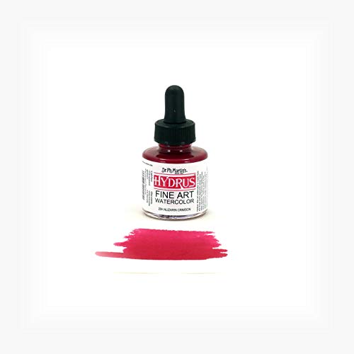 Dr. Ph. Martin's Hydrus Fine Art (20H) Watercolor, 1 oz Bottle, Alizarin Crimson - Image 2