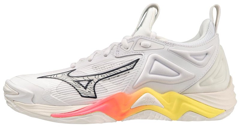 Mizuno Wave Momentum 3 Womens Volleyball Shoe Womens Volleyball Footwear SNW WhtHighVs Pnk US Womens 13 - Image 2