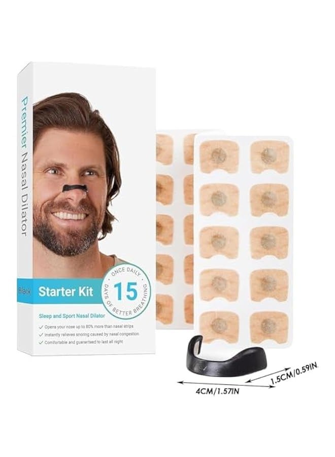 TRASSLE 15 Pack Nasal Strips Breathing Nasal Strips Anti Snoring Strips Intake Breathing Nasal Strip Magnetic Nose Strips Anti Snoring Nose Strips,Sweat Resistant, Skin Safe Nasal Strips  - Image 4