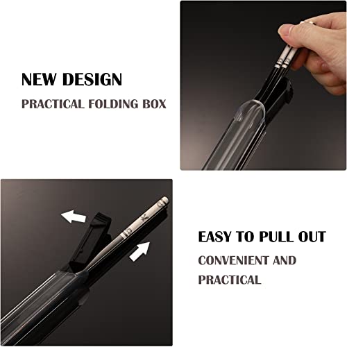 ITXIYC Portable Chopsticks with Pull Design Case,Reusable Metal Stainless Steel Chopstick with Titanium Plated for School,Home,Office,Outdoor,Dishwasher Safe,Year of the dragon 2024 gifts (Golden Dragon) - Image 5