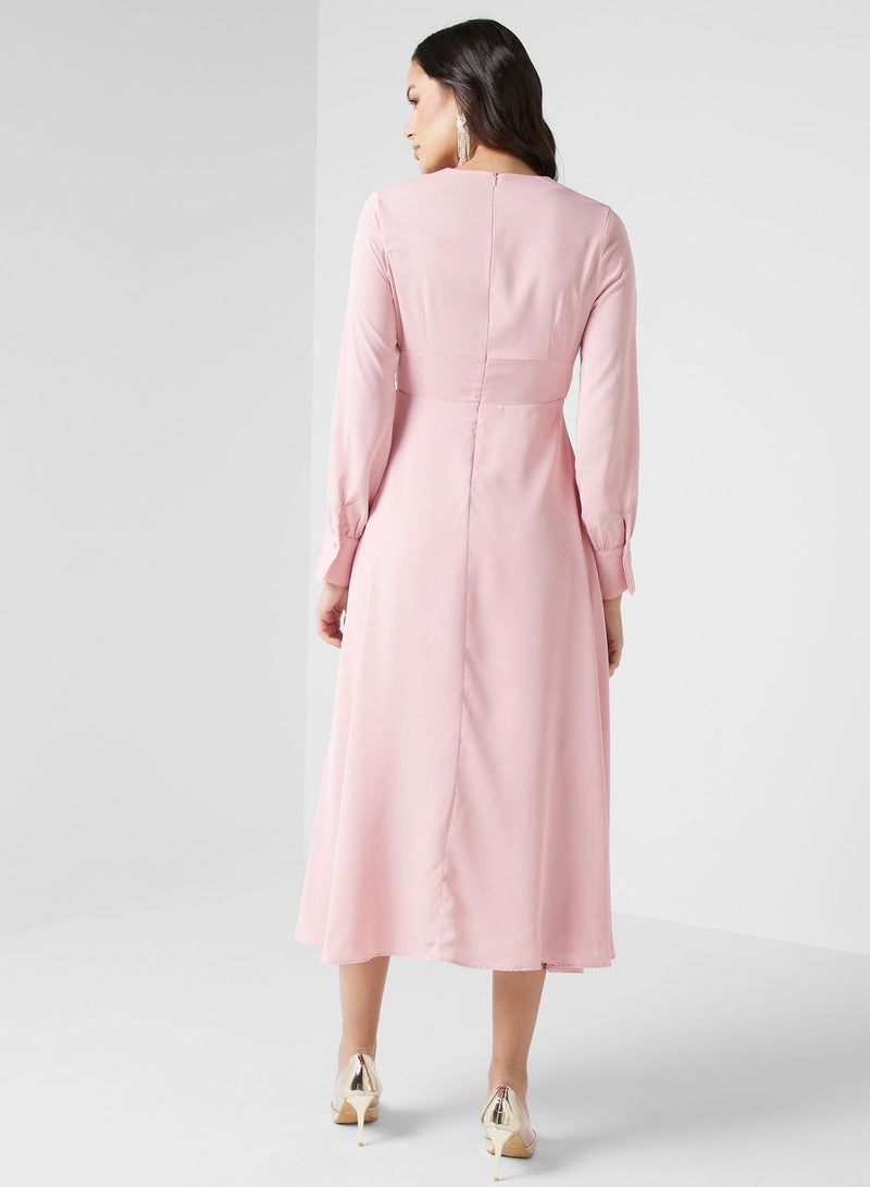 ELLA Asymmetric Midi Dress - Image 2