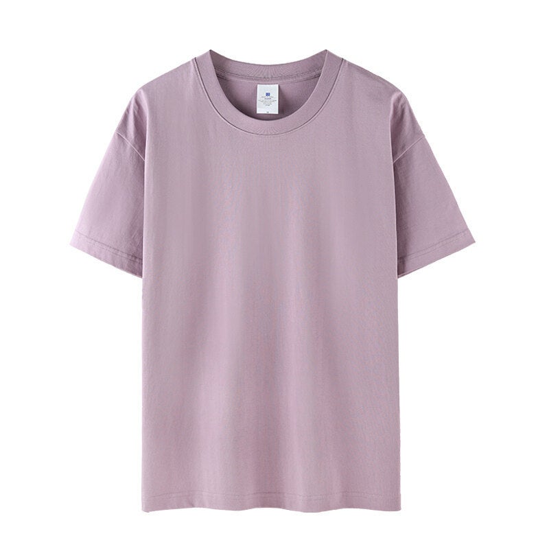 Heavy 250g cotton t-shirt men's short sleeve summer loose half sleeve youth bottoming shirt cotton short t-shirt summer Tide brand - Image 1