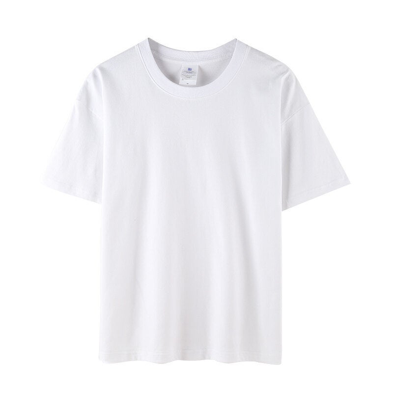 Heavy 250g cotton t-shirt men's short sleeve summer loose half sleeve youth bottoming shirt cotton short t-shirt summer Tide brand - Image 4