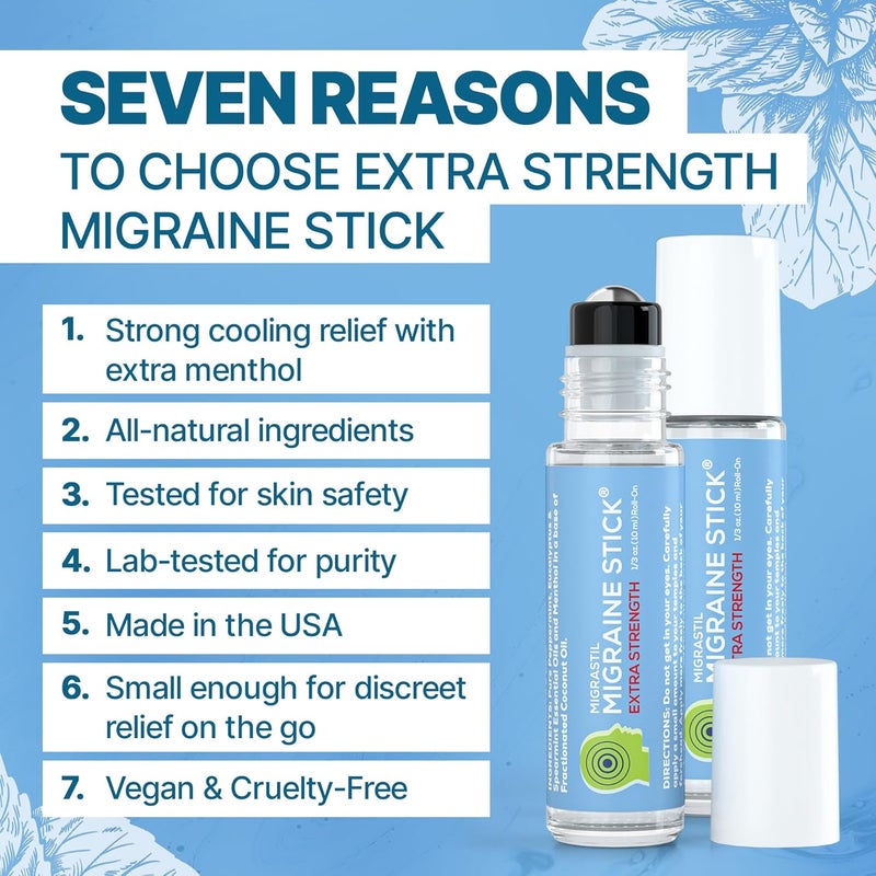 Basic Vigor Migrastil Extra Strength Migraine Stick  Stress Release Inhaler 2Pack - Image 4