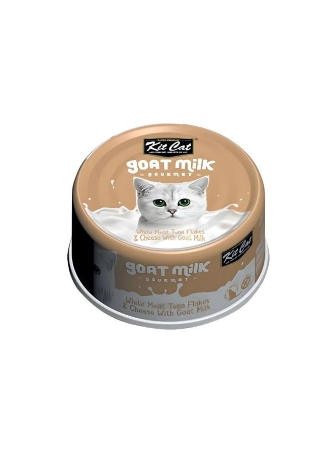 Kit Cat KitCat Wet Food with White Meat Tuna & Cheese with Goat Milk -5 can, each can 70g - Image 2