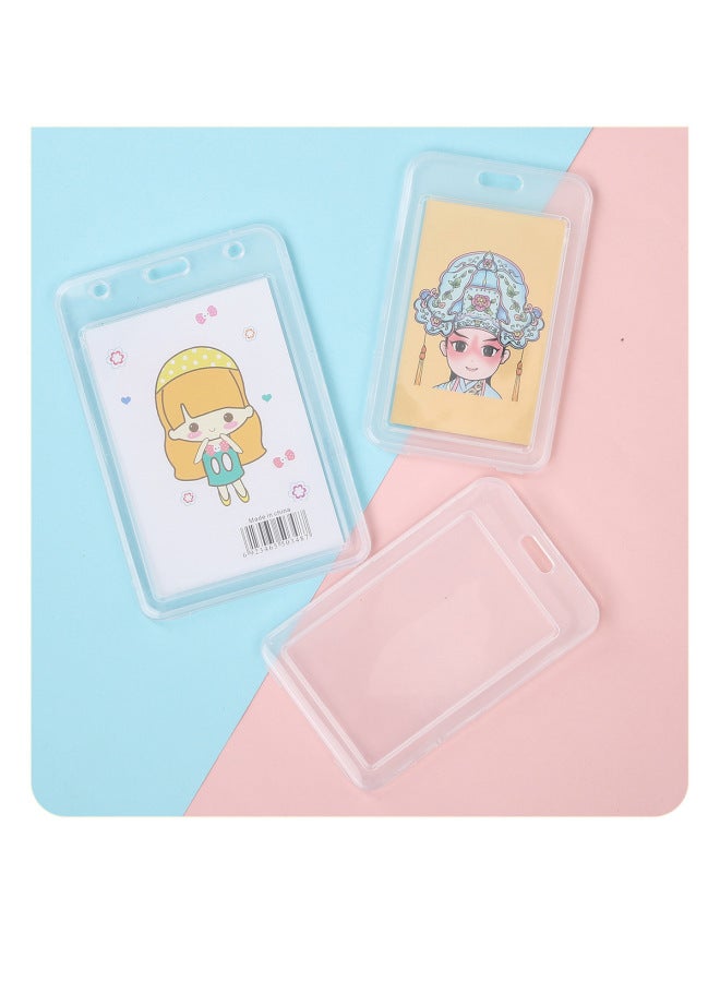 Large Student Card Case Lanyard Cute School Card Case Transparent Nucleic Acid QR Code Listing Rice Card Case-Colour:Large Vertical Version 7.2*10.3cm (card Holder + Default Blue Lanyard)  - Image 4