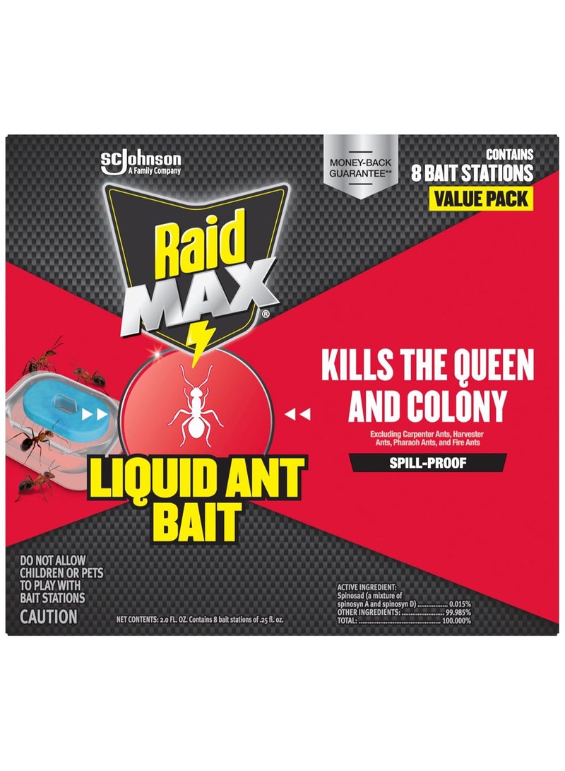RAID Max Liquid Ant Bait, 8 Bait Stations - Image 1