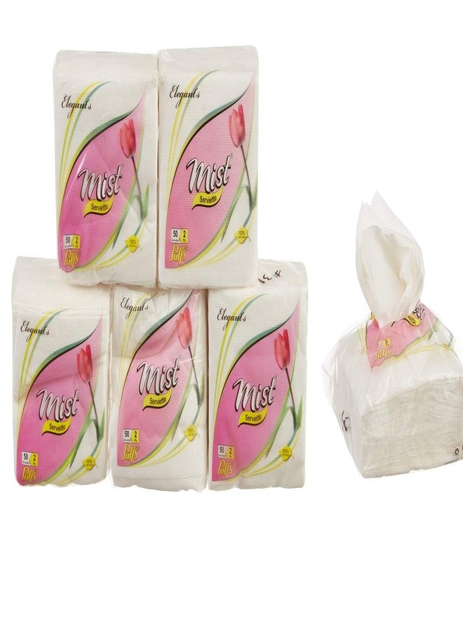 MDN Mist 2 Ply Ultra soft hygienic absorbent strength and natural value white Tissue Paper - Pack of 6 - Image 1