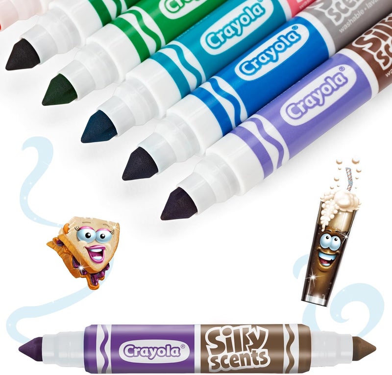 Crayola أقلام كرايولا ذات الروائح المرحة – عبوة من 10 أقلام مزدوجة الطرف قابلة للغسل مع 20 لونًا ورائحة | أقلام فلوماستر ماكسي لرسم الأطفال، المدرسة والمتعة الإبداعية للأعمار من 3 سنوات فما فوق - Image 4