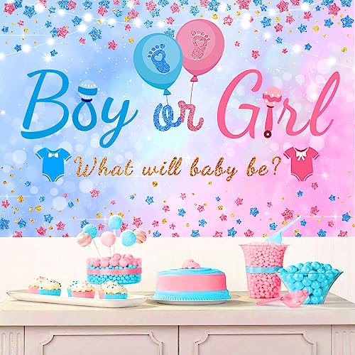 FRIGG Gender Reveal Baby Balloon Boxes Decorations, Pink Blue Balloon Arch Garland Kits With 4pcs Boxes, Gender Reveal Backdrop for Baby Shower,Boy or Girl gender Reveal Party Supplies(141pcs) - Image 4