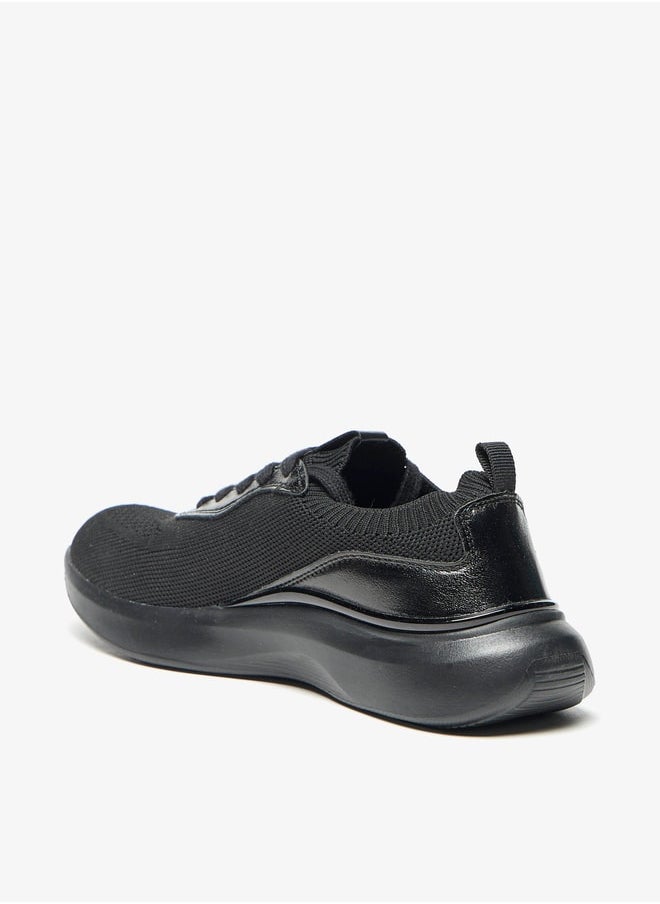 Celeste Women's Panelled Low Ankle Sneakers with Lace-Up Closure  - Image 2