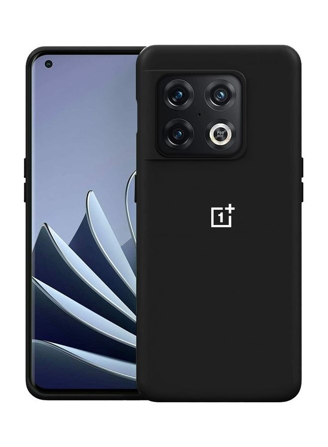 NIBEMINENT OnePlus 10 Pro Silicone Liquid Case Soft Ultra Slim Shockproof Full Body Protection Cover 6.7inch Black - Image 1