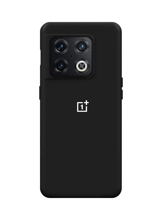 NIBEMINENT OnePlus 10 Pro Silicone Liquid Case Soft Ultra Slim Shockproof Full Body Protection Cover 6.7inch Black - Image 3