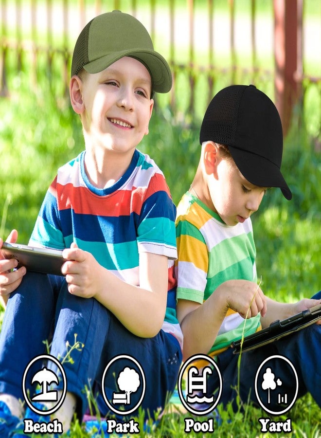 Sarfel قبعات أطفال للأولاد 2T-4T قبعة بيسبول للأطفال قبعة كرة بيسبول للأطفال قبعة سناب باك للأطفال قبعة للأولاد سوداء - Image 4