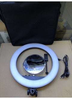 General 18 Inch Fill Light 45cm Ring Light Anchor Led Photography Light Beauty Light Live Beauty Fill Light Bracket-Color:45cm Lamp + Cosmetic Mirror + Mobile Phone Clip + Storage Bag  - Image 1